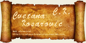 Cvetana Košarović vizit kartica
